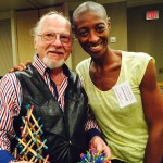Myself pictured with Stephen Levine holding tensegrity model at the BIG Summit.