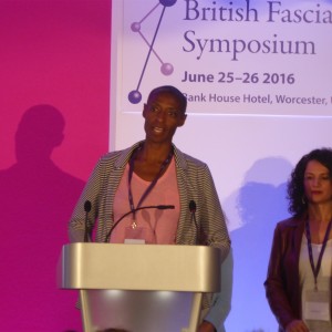 Receiving 2nd prize for research poster presentation at British Fascia Symposium 2016